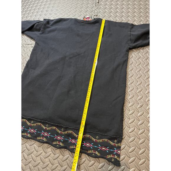 Johnny Was Kaira Hi-Lo Pullover Embroidered Peacock Sweatshirt Womens Size S - Picture 7 of 7